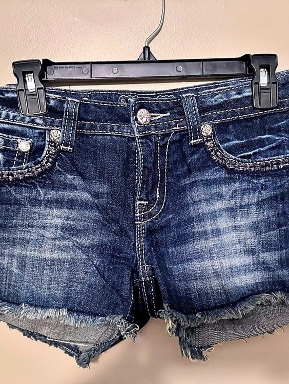 Miss Me Women's Denim Jean Shorts Waist 27 Blue